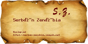 Serbán Zenóbia névjegykártya